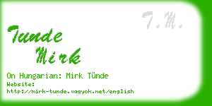 tunde mirk business card