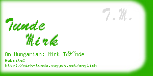 tunde mirk business card